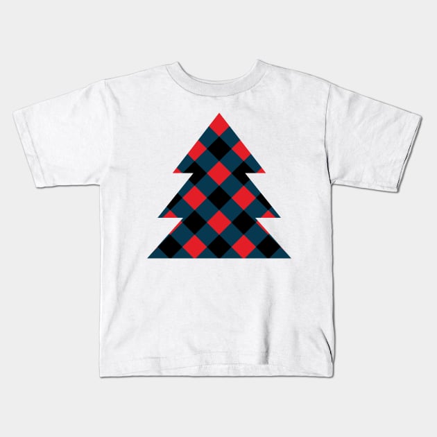 Christmas tree Kids T-Shirt by Ulka.art